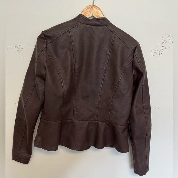 Baccini faux leather jacket brown - Picture 3 of 10